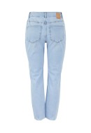 Women Jeans Pieces Luna Straight Mw Ank Lb50 Light Blue Denim